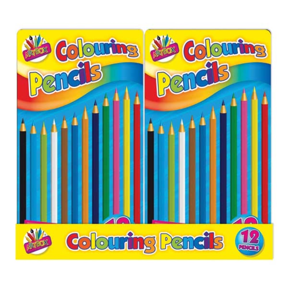 12 Full Size Colouring Pencils in Tin Box