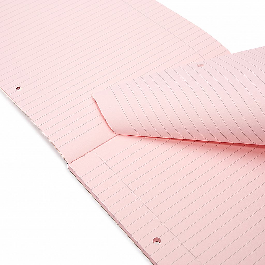 Rhino A4 Pink Paper 100 Page 8mm Lined with Margin Refill Pad