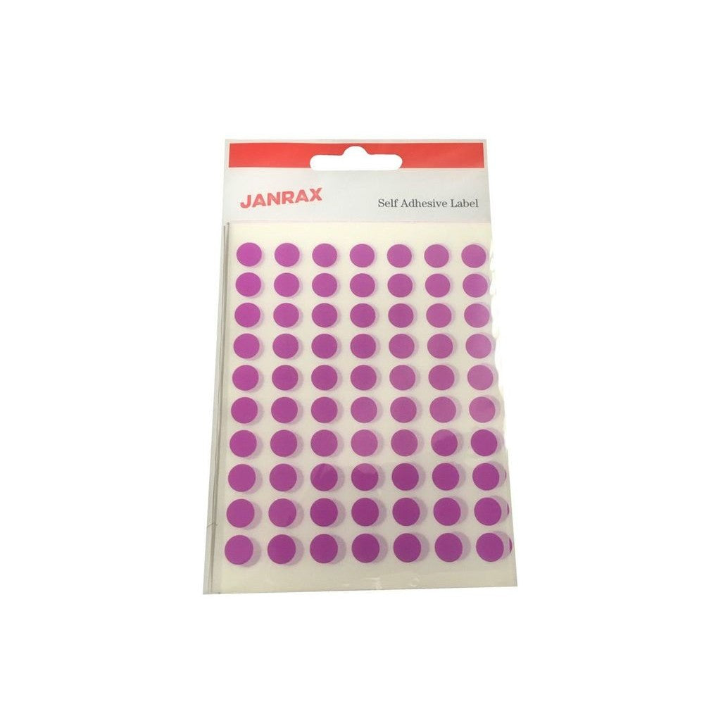 Pack of 5600 Purple 8mm Round Labels - Stickers