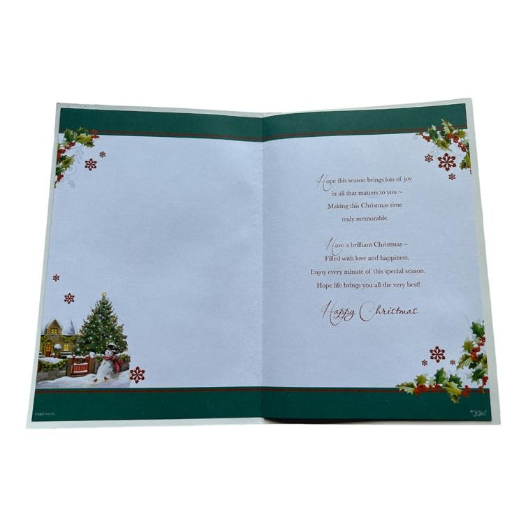 To Brother And Family Christmas Card with a Keepsake Card