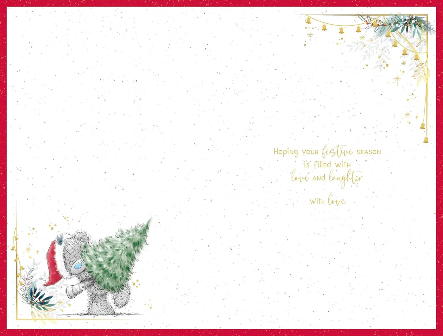 Bear Carrying Xmas Tree Uncle Christmas Card