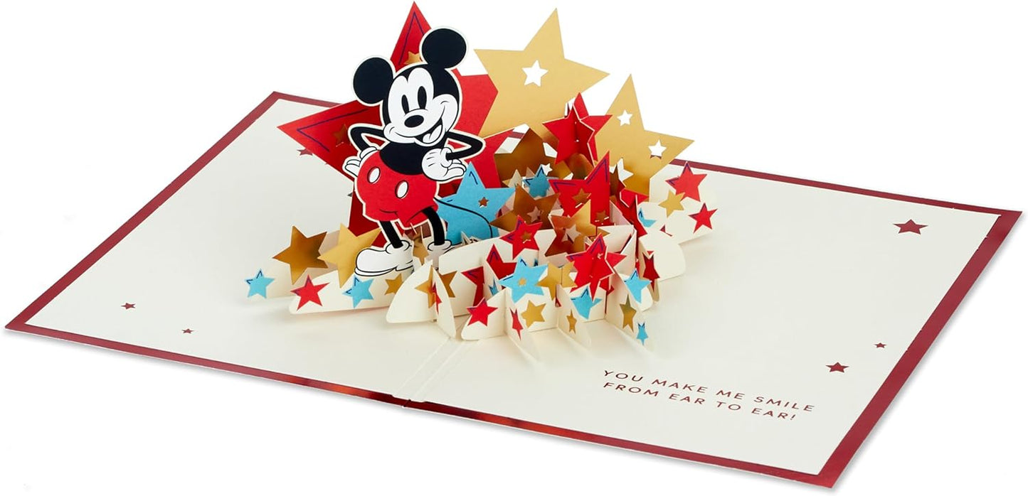 3D Pop-Up Disney Mickey Mouse Design Any Occasion Card for Father's Day, Son, Nephew