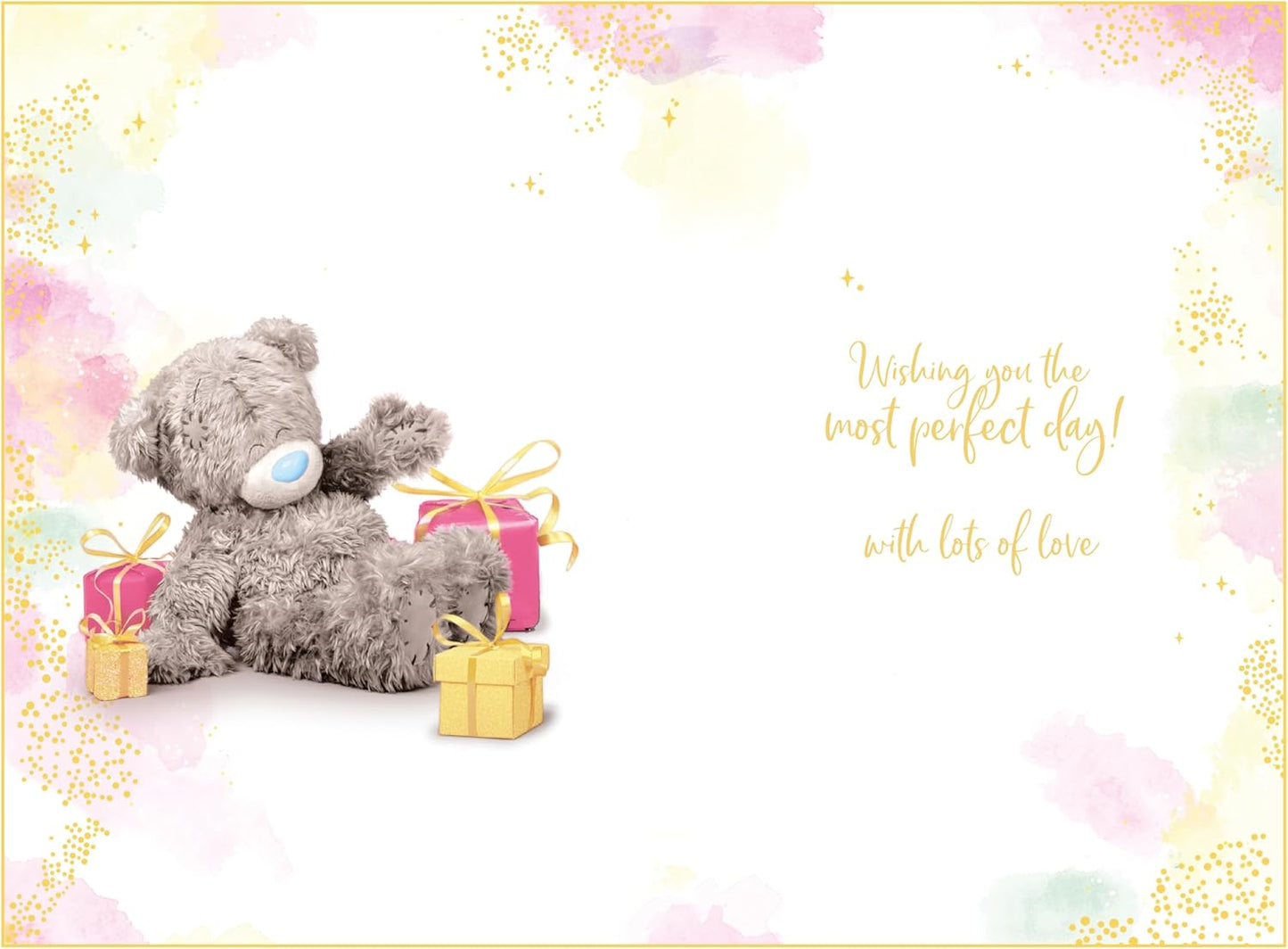 Bear Sitting With Gifts Granddaughter Birthday Card