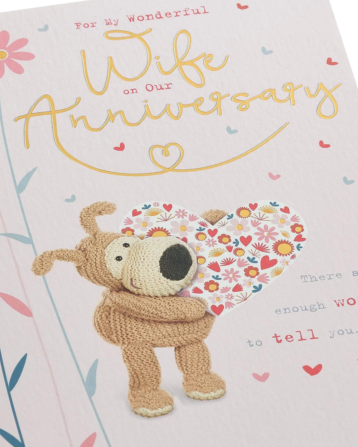 Boofle with Heart Cute Design Wife Anniversary Card