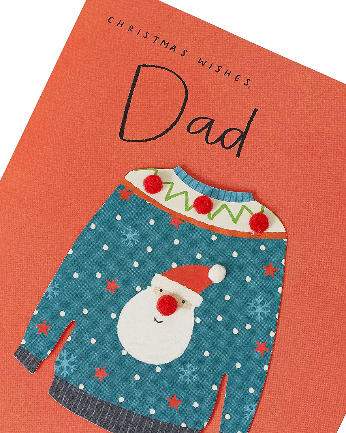 Dad Christmas Card 3D Jumper Design 