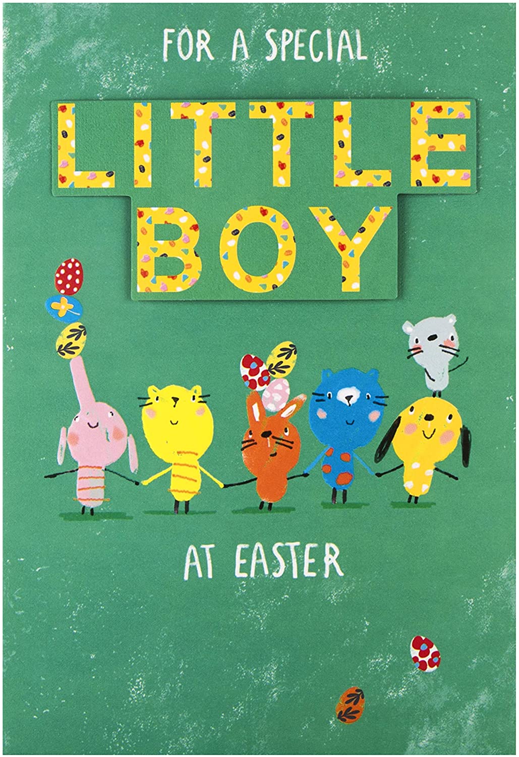 For a Special Little Boy Cute Embossed Design Easter Card