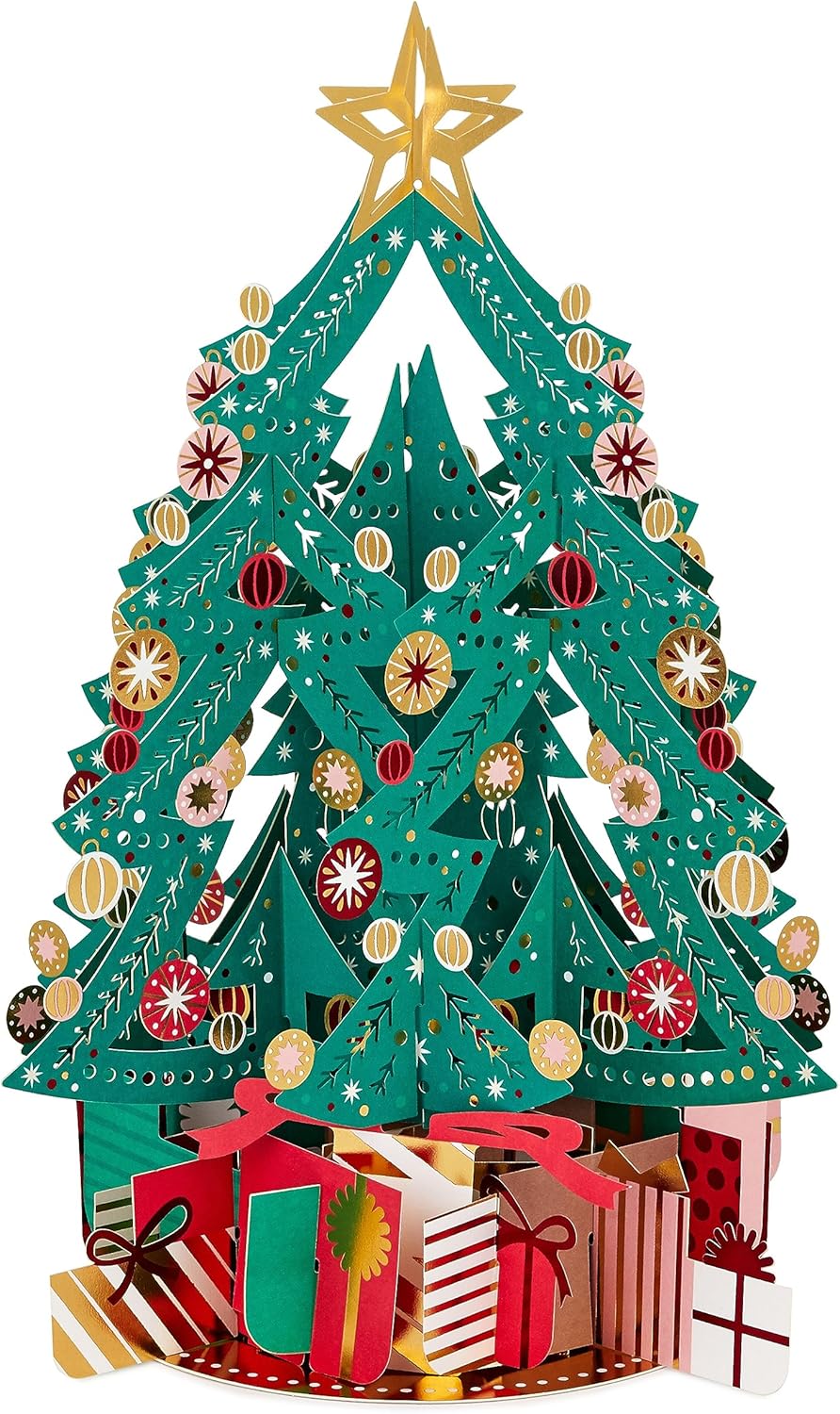 3D Festive Tree Design Paper Wonder Christmas Card