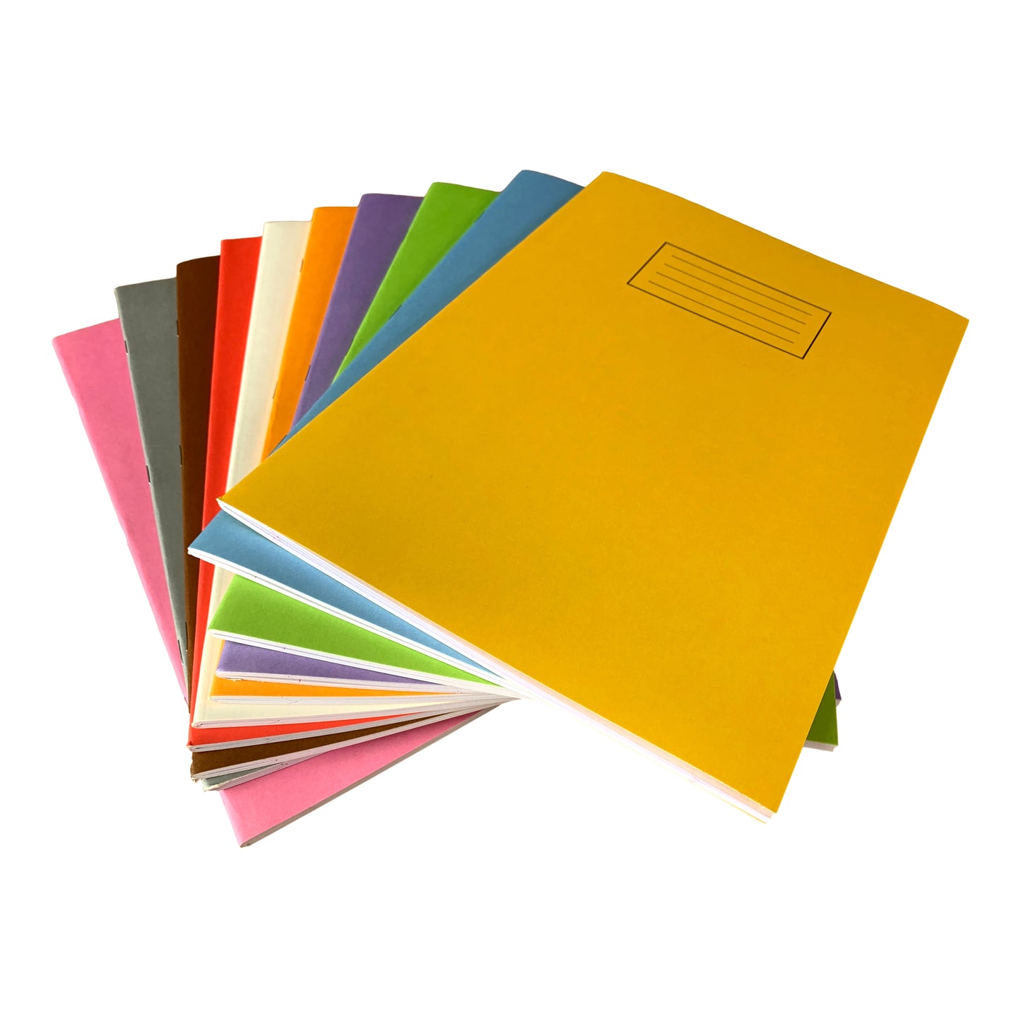 Pack of 50 Janrax A4 Yellow 80 Pages Feint and Ruled Exercise Books