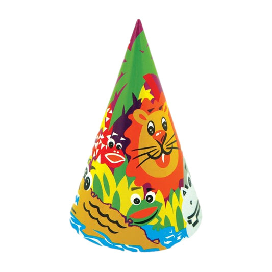 Pack of 144 Hat Cone With Animal Theme Design For Child