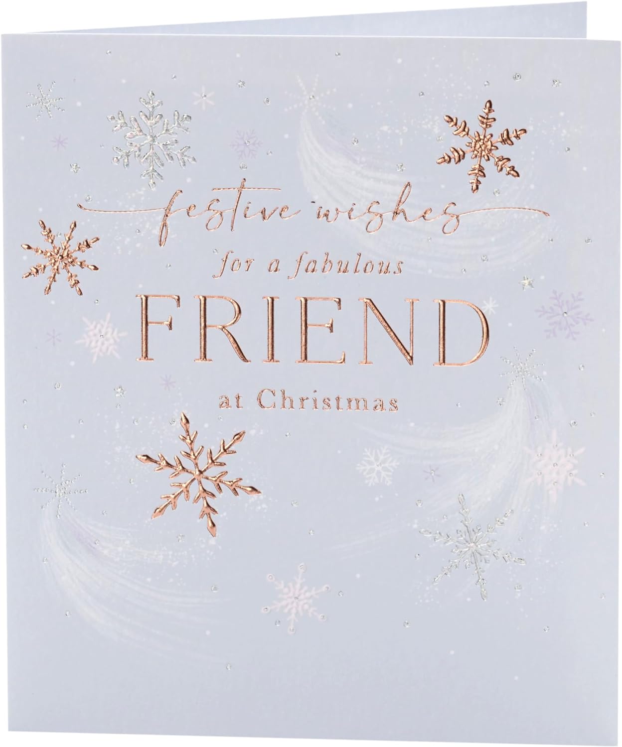 Friend Christmas Card Snowflakes Design 