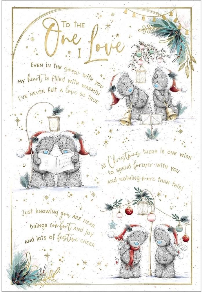 Bears Ringing Bells And Singing Carols One I Love Verse Christmas Card