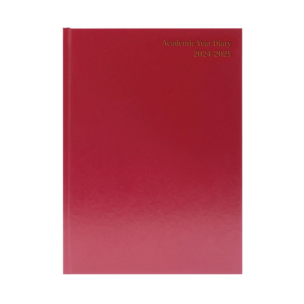 2024-2025 A5 Week to View Burgundy Academic Diary