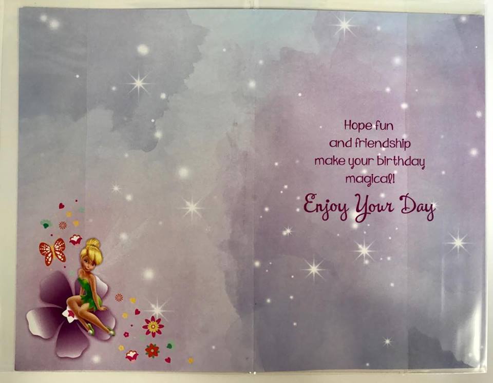 Disney Fairies Tinker Bell Magical Happy Birthday Friendship Greeting Card 