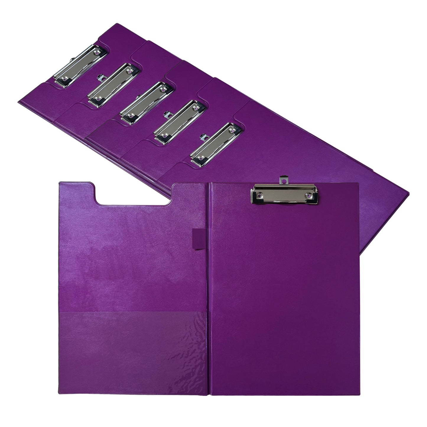 Pack of 6 A4 Purple Foldover Clipboards