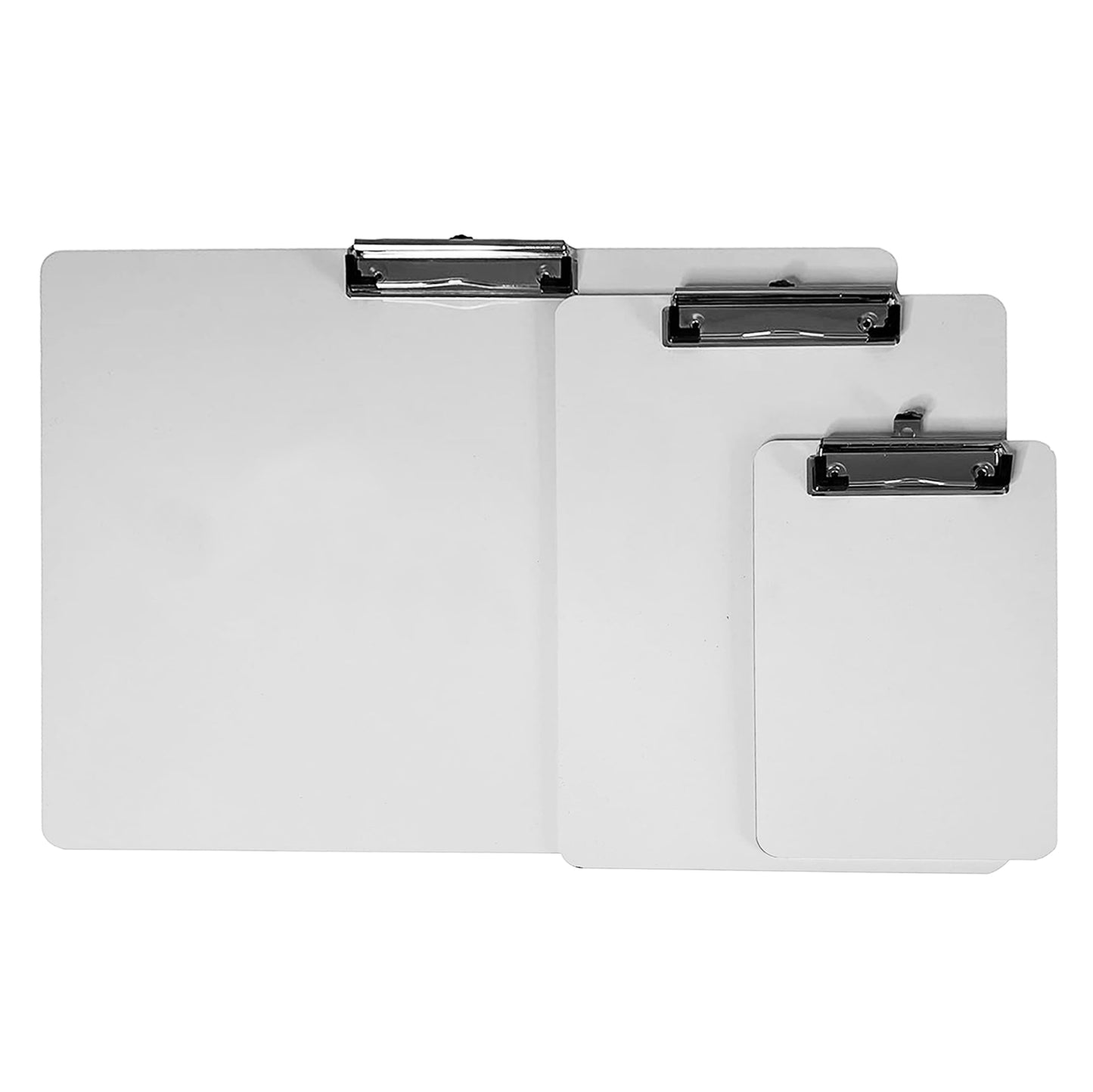 Pack of 12 Assorted Size Erasable Whiteboard Clipboards