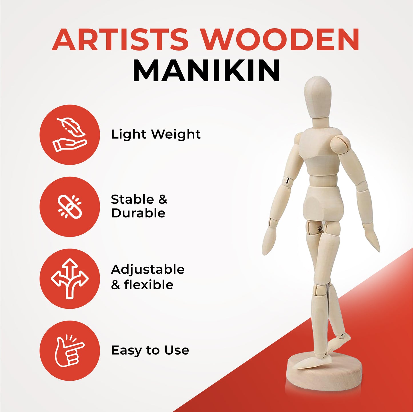 8" Wooden Manikin