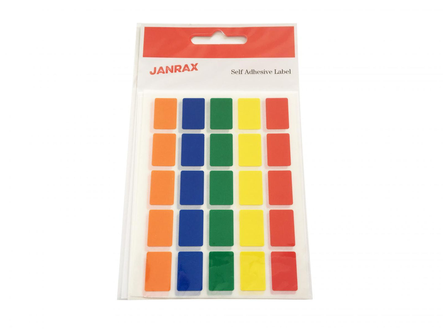 Pack of 1250 Assorted Colour 12x18mm Rectangular Labels - Adhesive Stickers