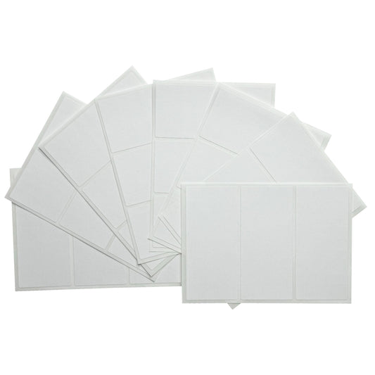 Pack of 210 White 34x75mm Rectangular Labels - Adhesive Stickers