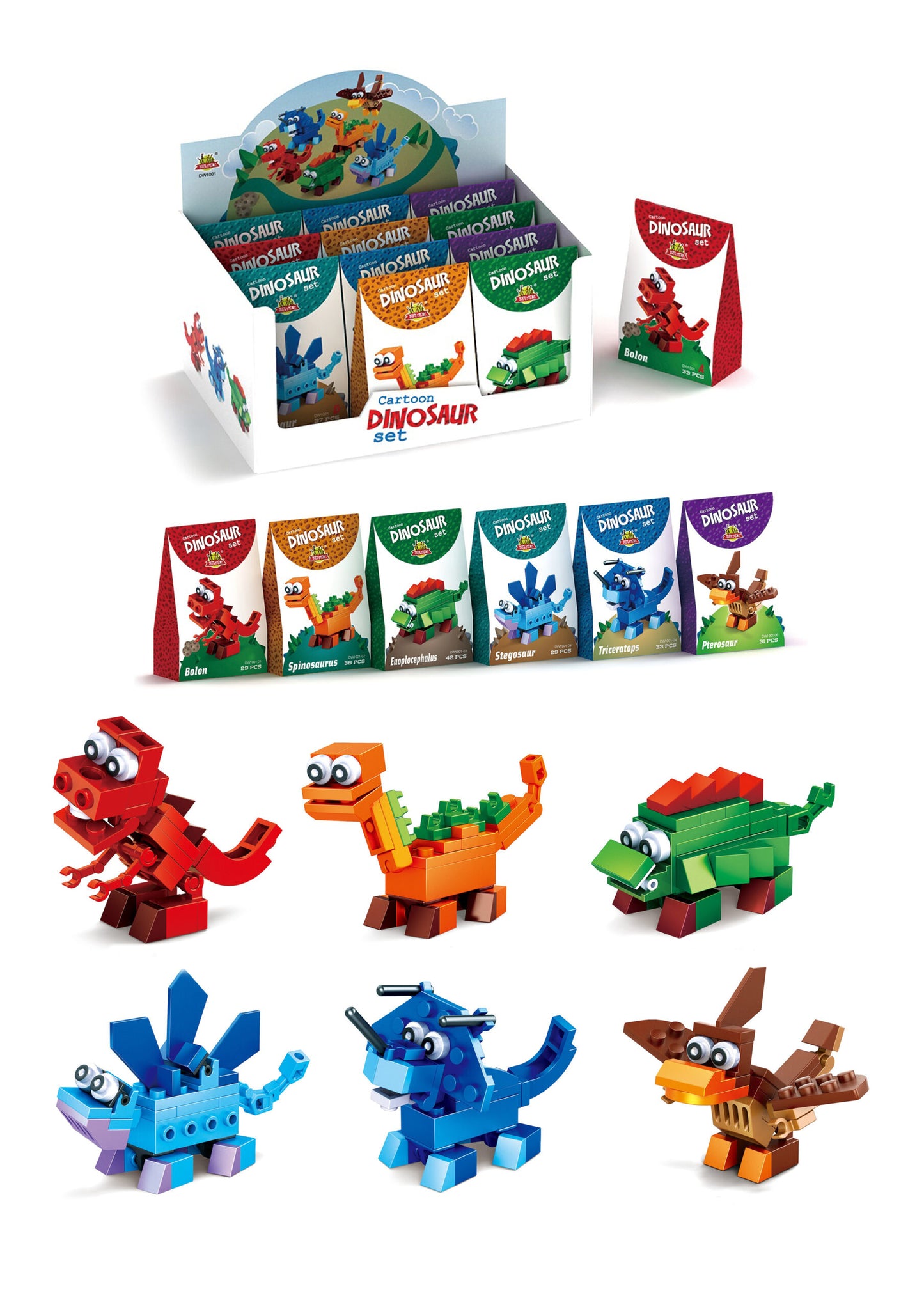 Single Dinosaur Block Kits