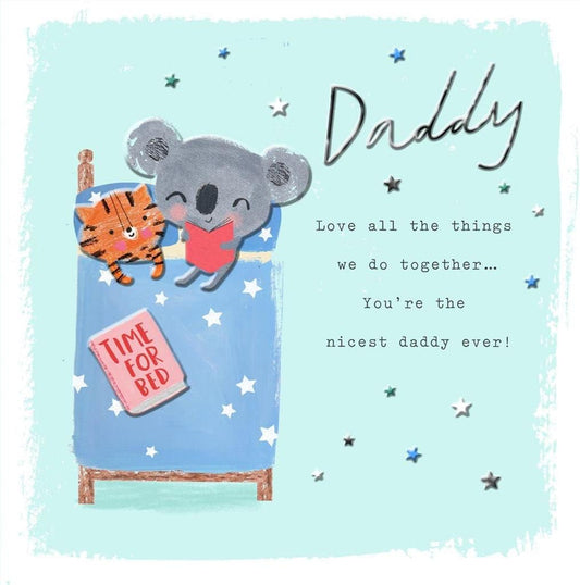 Koala Tiger Design Daddy Father's Day Card