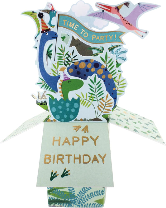 Time To Party Roar-Some Birthday! Pop Up Greeting Card 