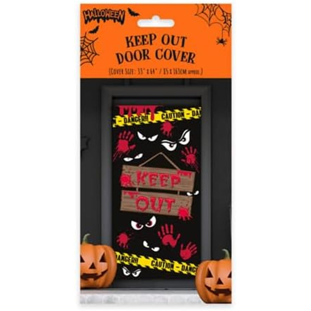 Keep Out Halloween Door Cover