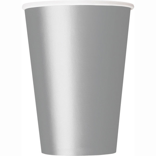 Pack of 14 Silver 9oz Paper Cups