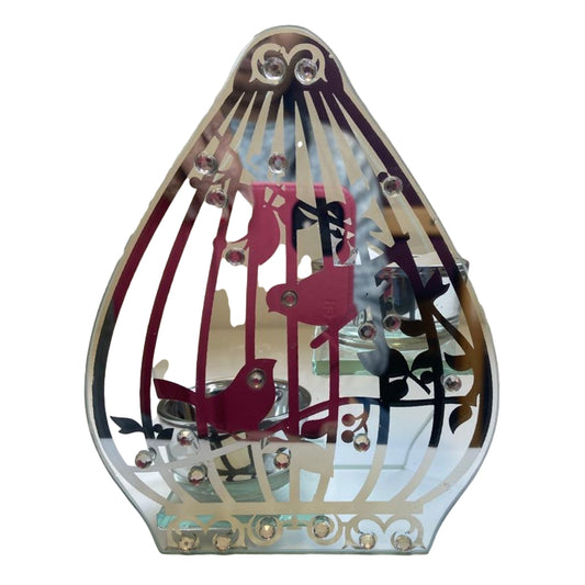 Double T Lite Holder Mirror Bird Cage 