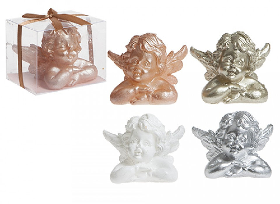 Large Cherub Christmas Candle Decoration