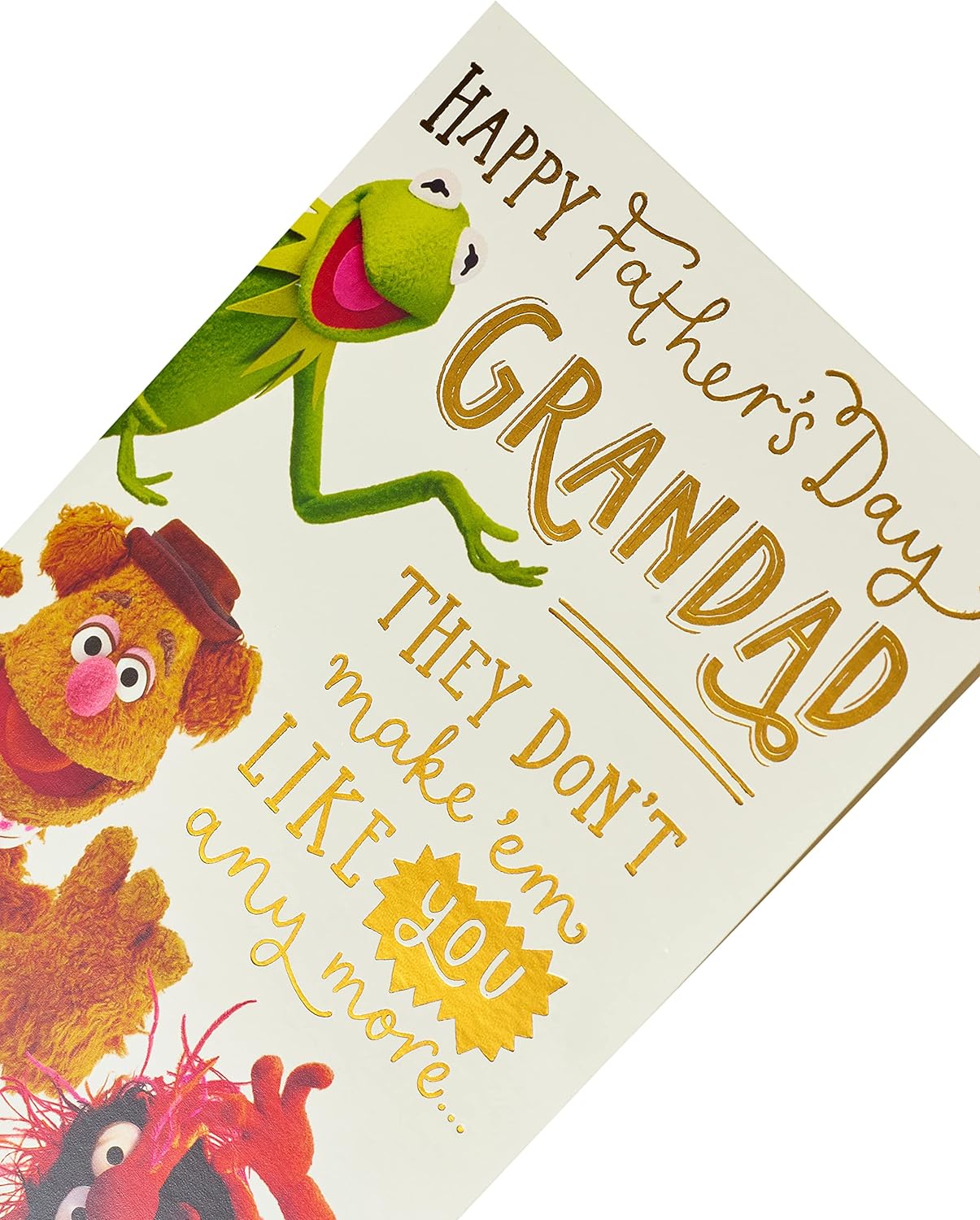 Disney The Muppets Gold Foil Design Grandad Father's Day Card