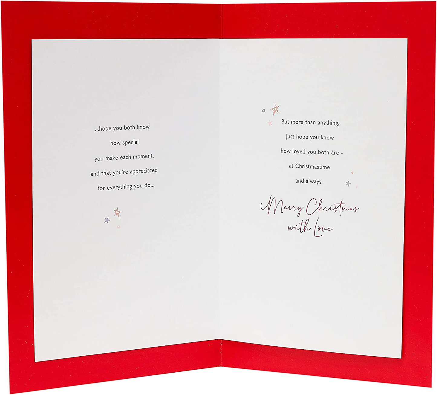 Daughter & Son-in-Law Christmas Card Starburst Dual Stars Design 