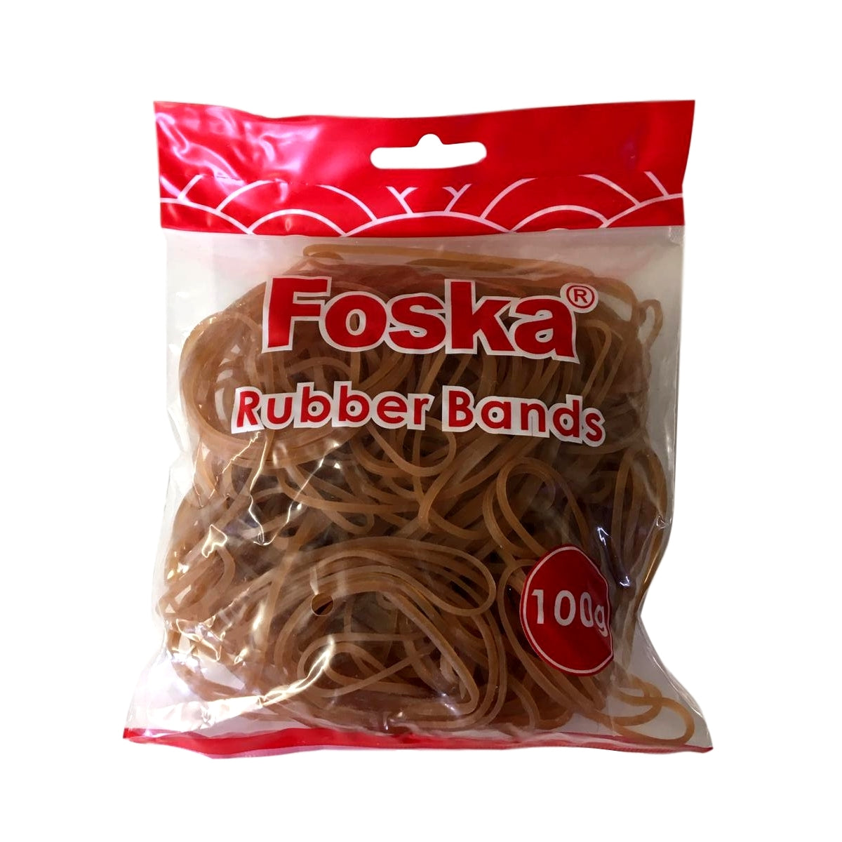 100g Natural Colour Rubber Bands in Resealable Bag