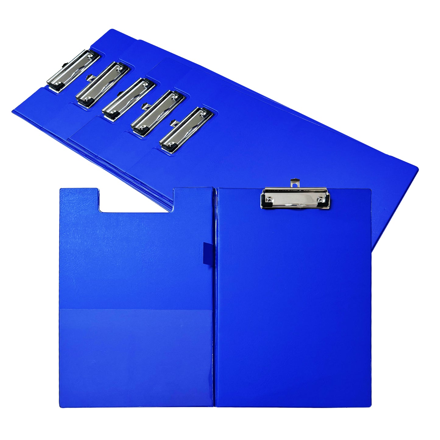 Pack of 6 A4 Blue Foldover Clipboards