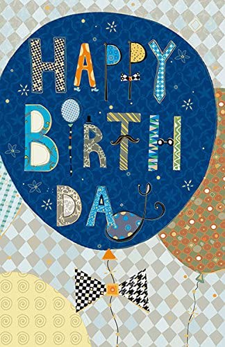 Balloon Happy Birthday Card For Him