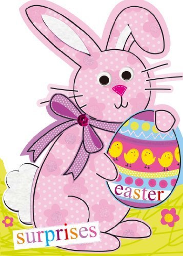 Easter Surprise' Handmade Pink Bunny With Egg Greeting Card