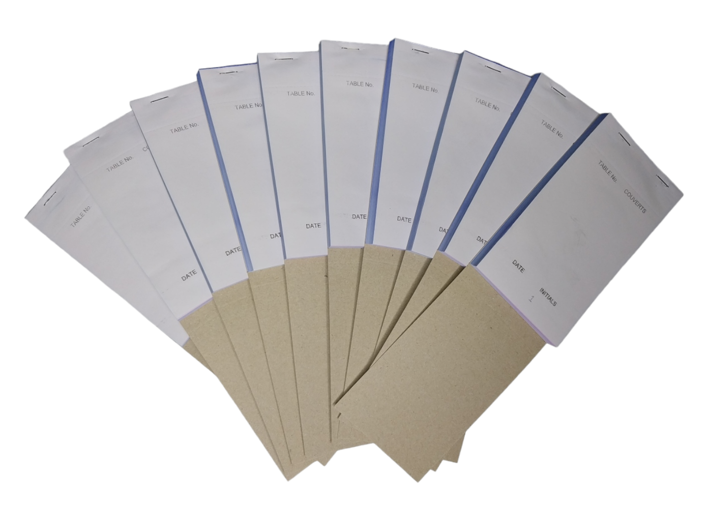 Pack of 50 95mm x 165mm White NCR Triplicate Restaurant Service Pads