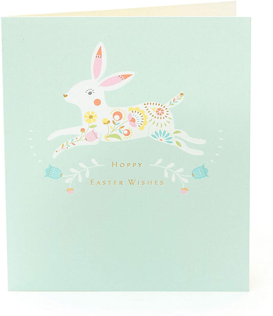 Bunny Hoppy Easter Wishes Greeting Card