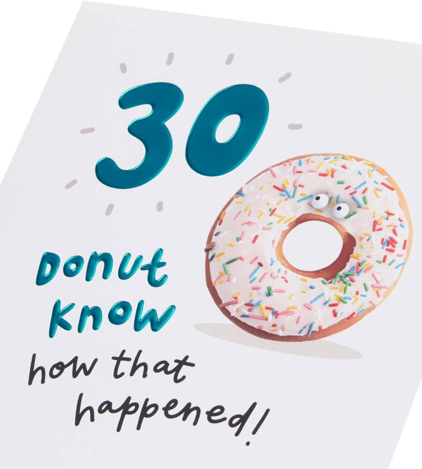 Donut Know! Design 30th Birthday Card for Him/Her/Friend