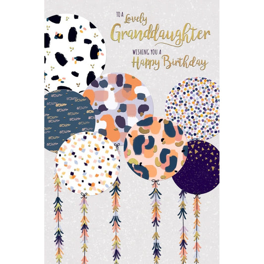 Balloons Design Granddaughter Birthday Card