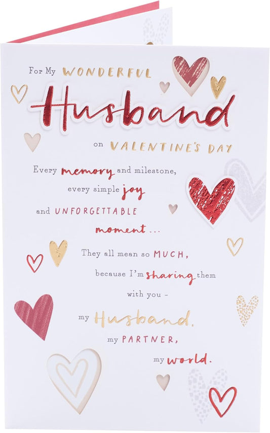 Modern Lettering Design Husband Valentine's Day Card