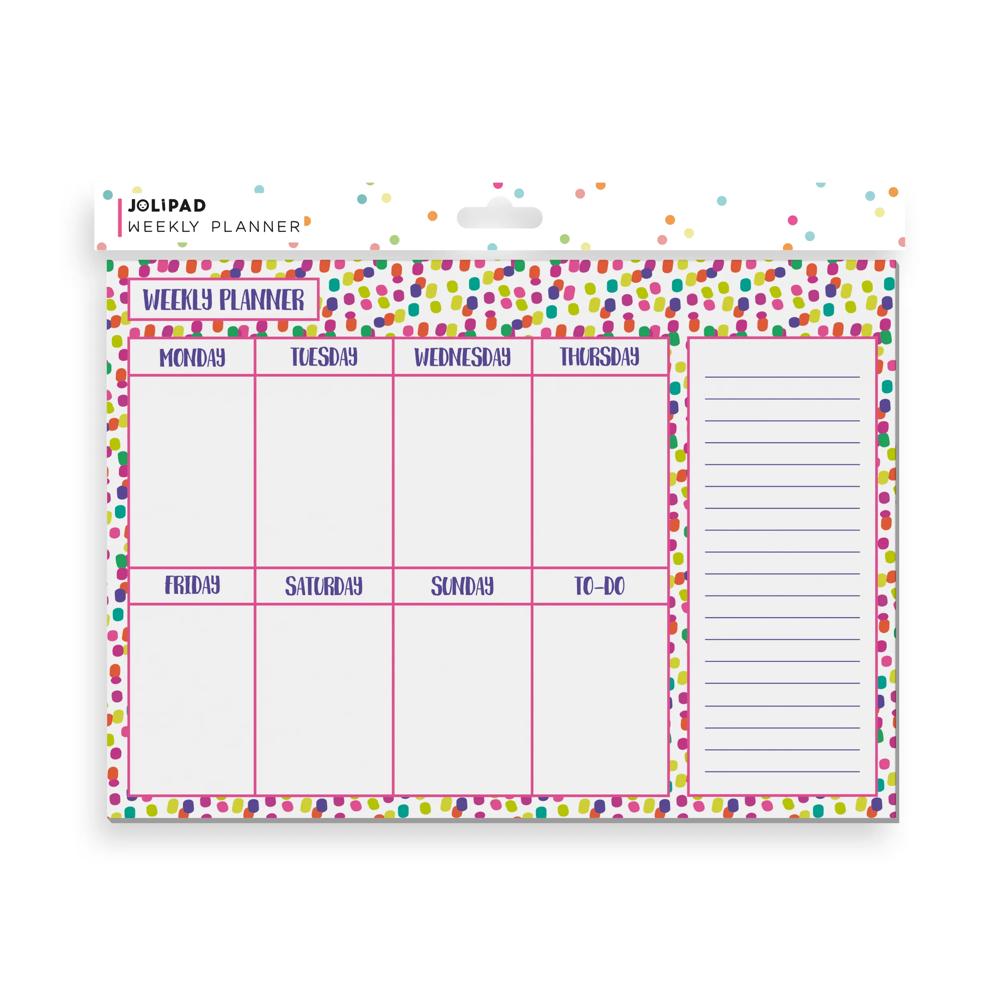 Mono Spots Desk Weekly Planner By Jolipad