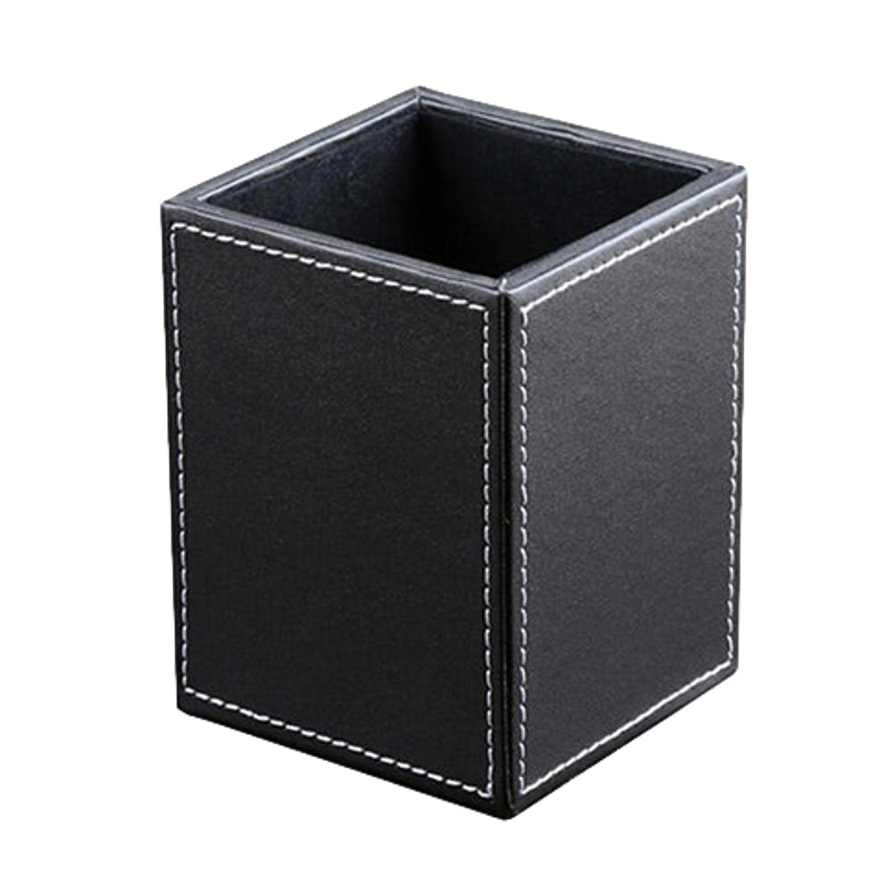 Black Desktop Organiser Stationery Pen Pot