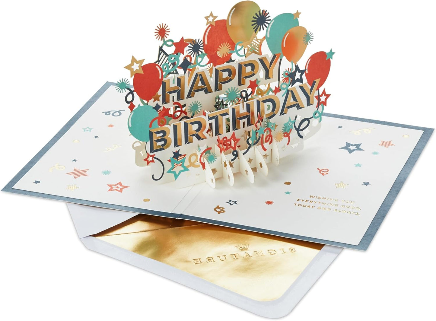 3D Pop-Up Colourful Birthday Banner Design Card