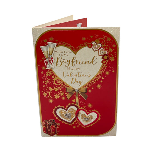 To My Husband Heart Plaque Design Red Valentine's Day Card