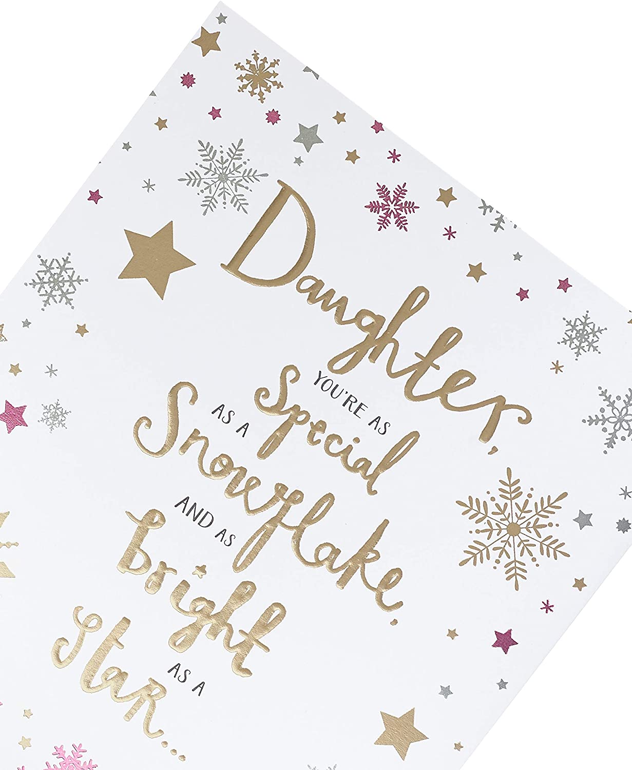 Daughter Christmas Greeting Card Embellished Special Xmas Cards