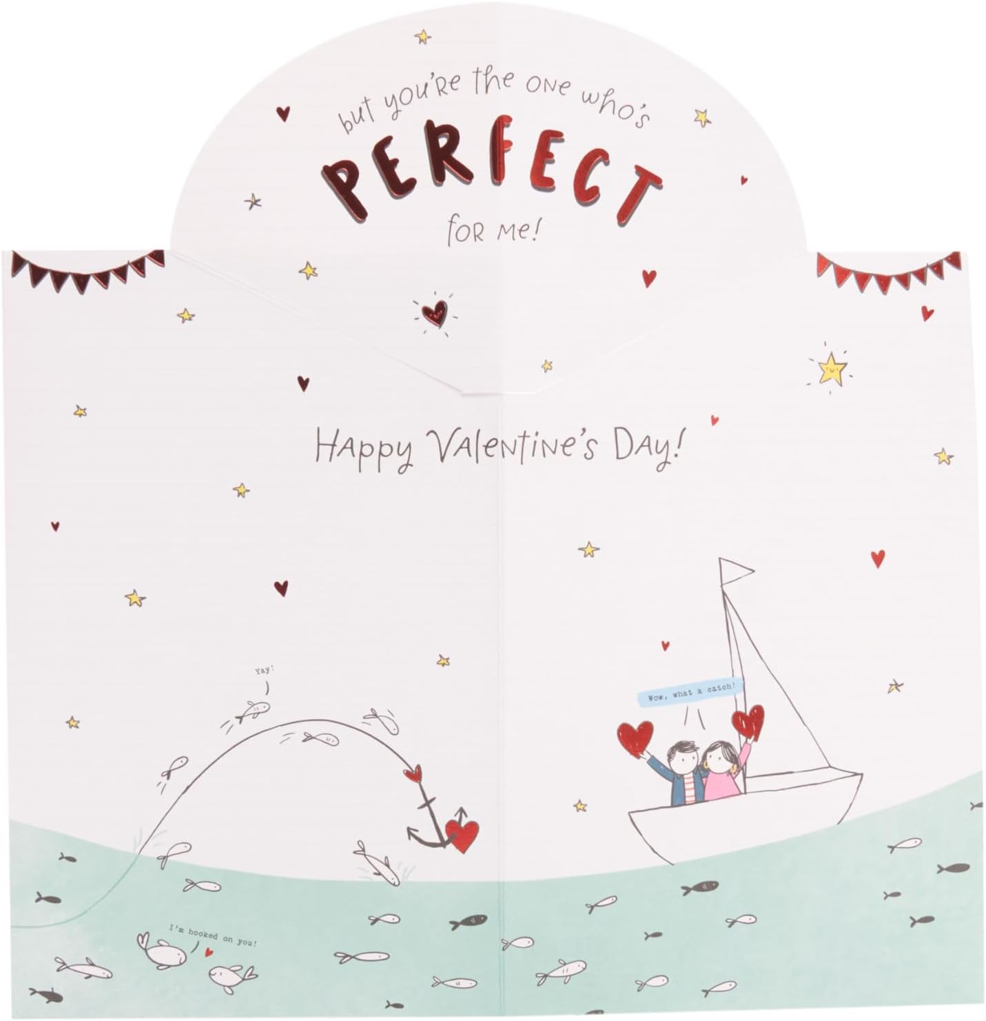 Cute Sketch Design Fiancé Valentine's Day Card