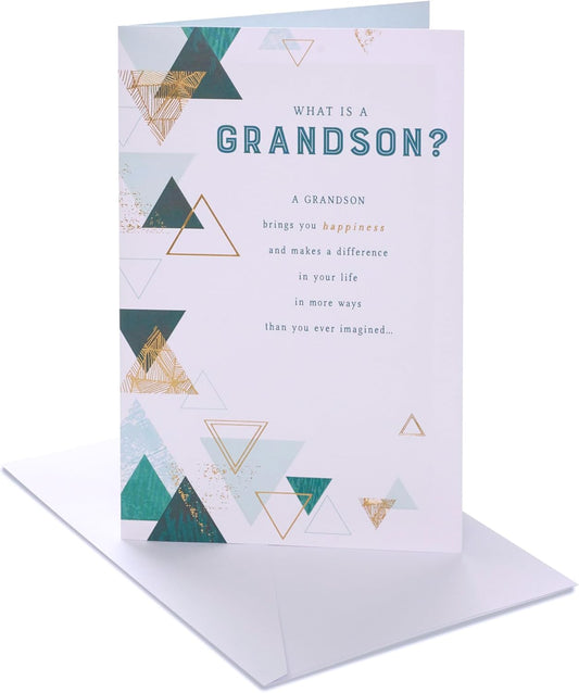 Geo Shapes Heartfelt Design Grandson Birthday Card