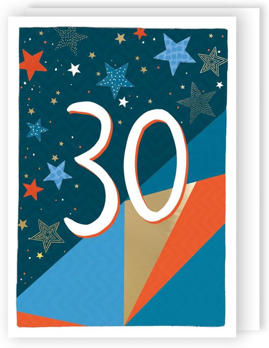 Contemporary For Him Fun And Funky! 30th Birthday Card