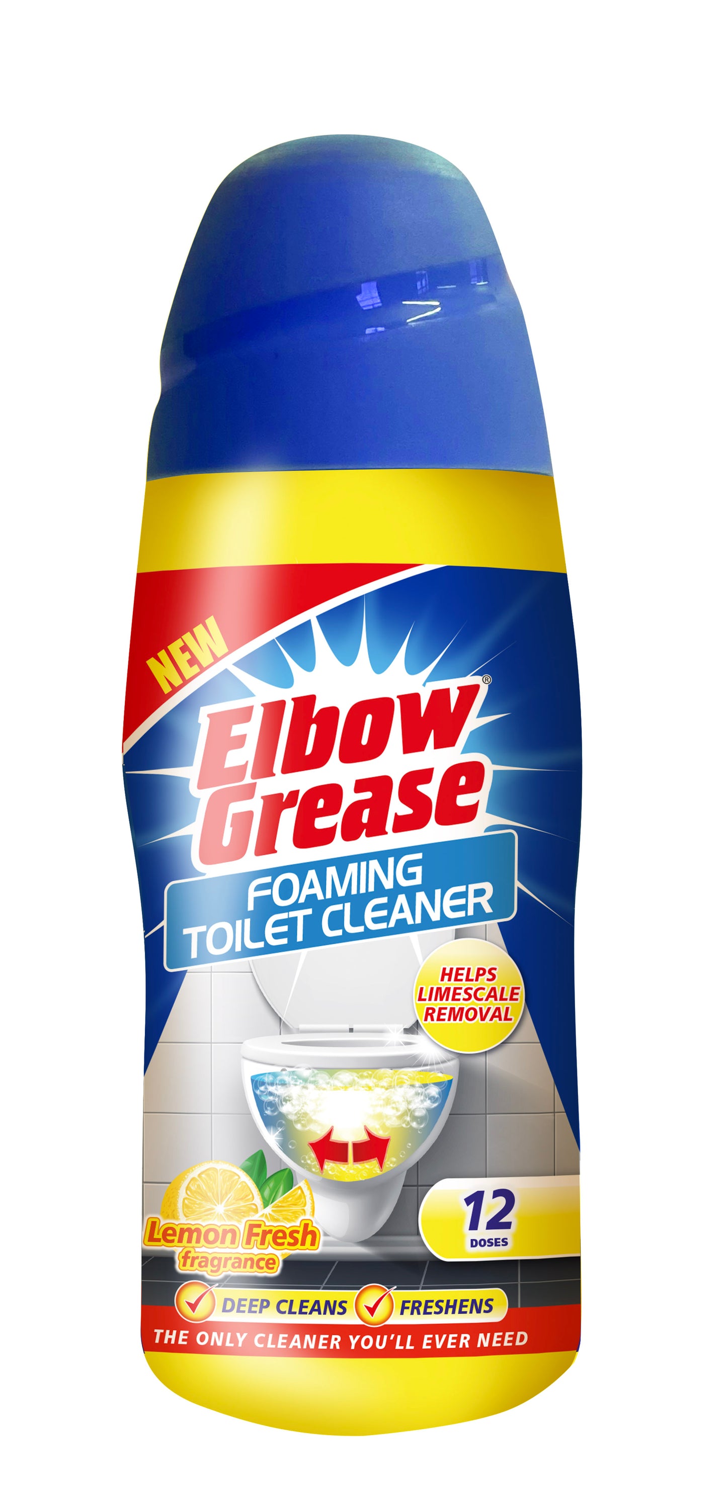 Elbow Grease Foaming Toilet Cleaner Lemon Fresh Fragrance 500 G