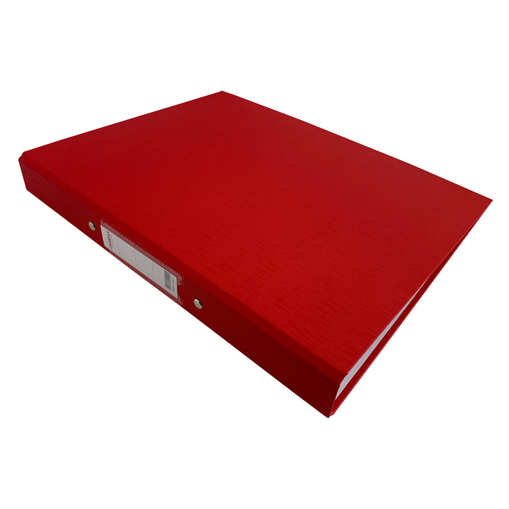 A4 Red Paper Over Board Ring Binder by Janrax